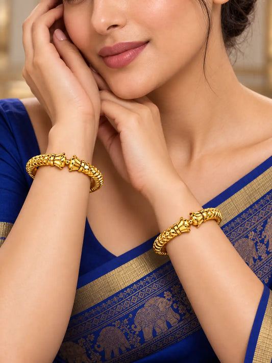 Gold Plated Wedding Twisted Kada