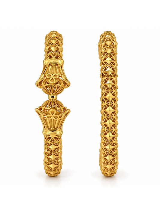 Gold Plated Wedding Lantern Filigree Kada