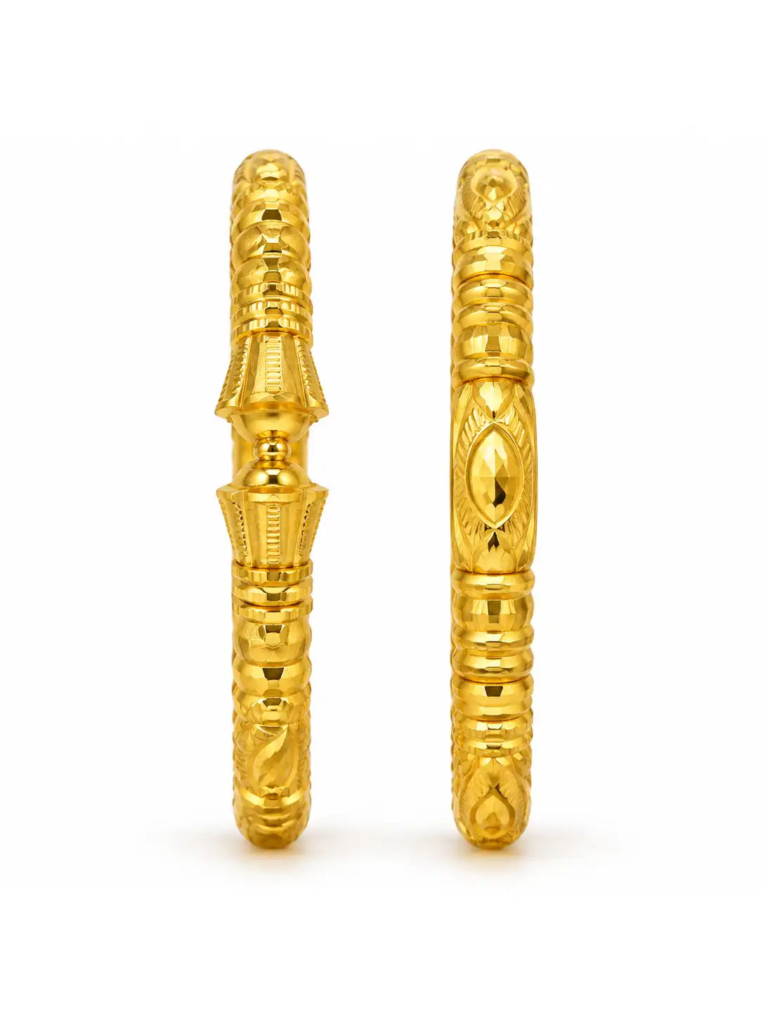 Gold Plated Wedding Barrel Motif Kada