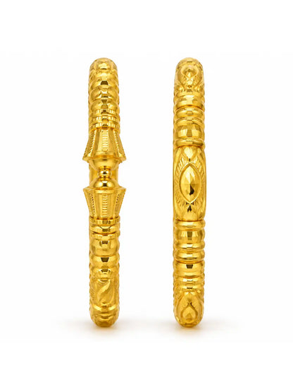Gold Plated Wedding Barrel Motif Kada