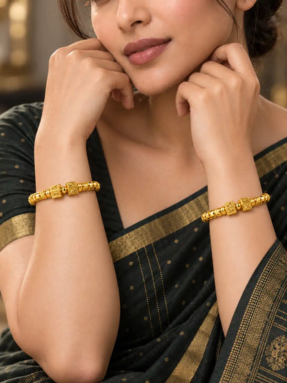 Gold Plated Wedding Cube Kada Kada