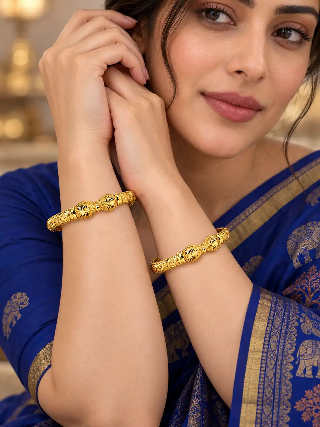 Gold Plated Wedding Delicate Gaja Kada