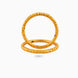 Gold Plated Wedding Floral Barrel Cut Kada