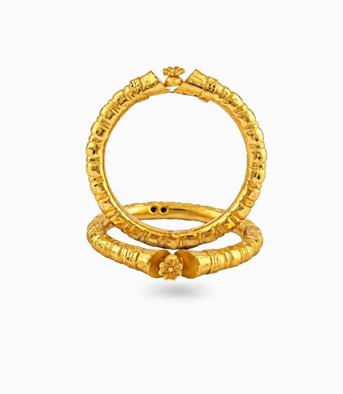 Gold Plated Wedding Floral Medallion Kada