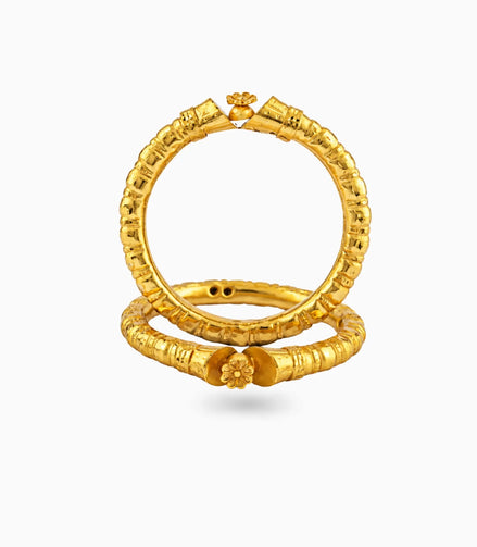 Gold Plated Wedding Floral Medallion Kada
