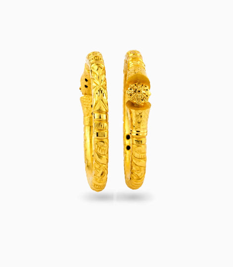 Gold Plated Wedding Center Floral Kada