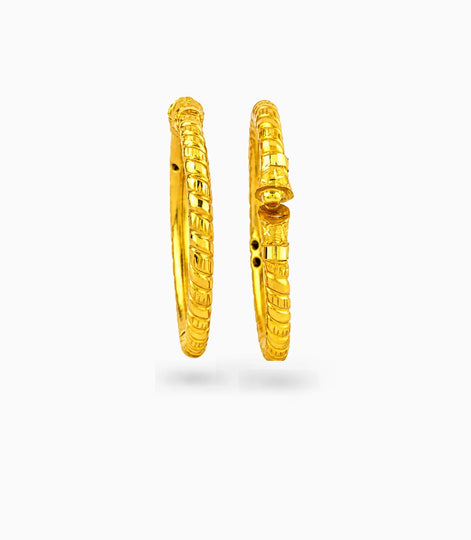 Gold Plated Wedding Twisted Chillai Kada