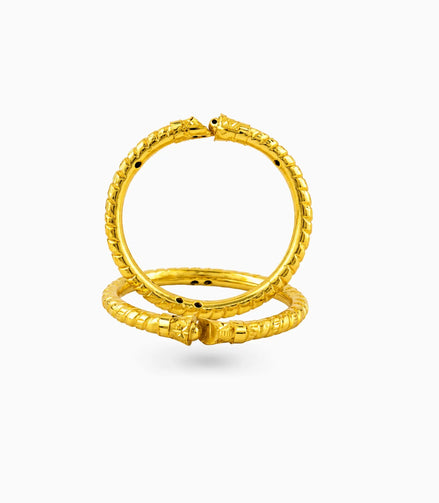 Gold Plated Wedding Twisted Chillai Kada