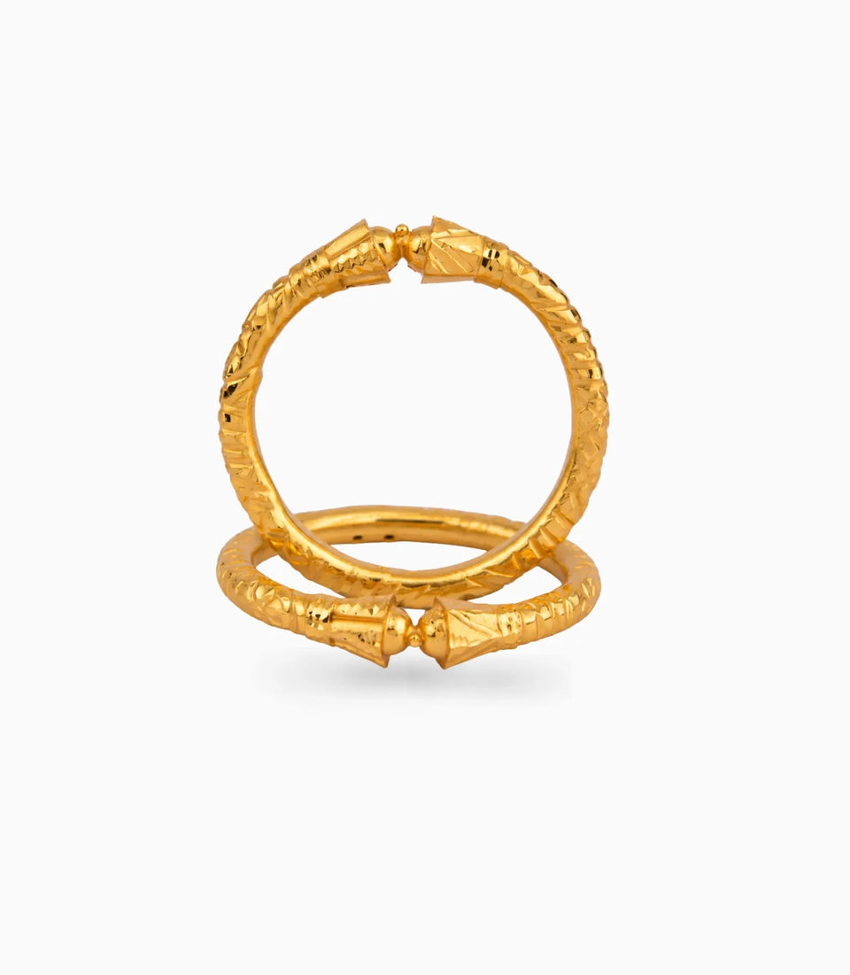 Gold Plated Wedding Chevron Kada