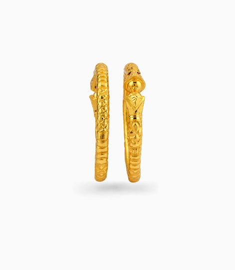 Gold Plated Wedding Chevron Kada