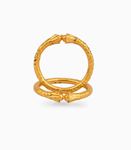 Gold Plated Wedding Chevron Kada