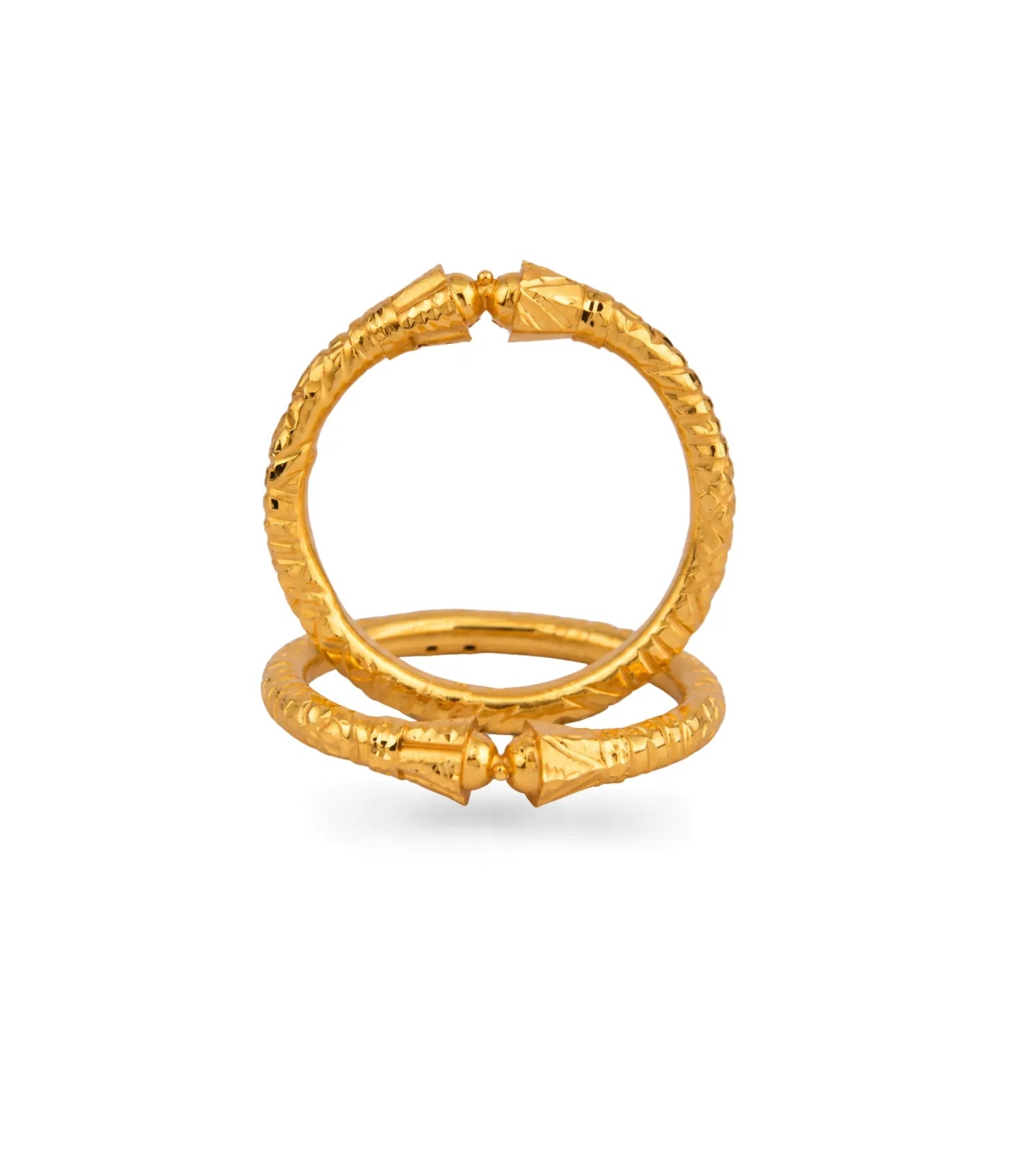 Gold Plated Wedding Chevron Kada