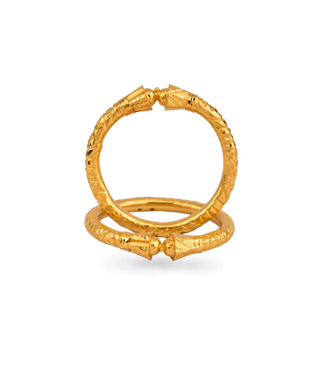 Gold Plated Wedding Chevron Kada