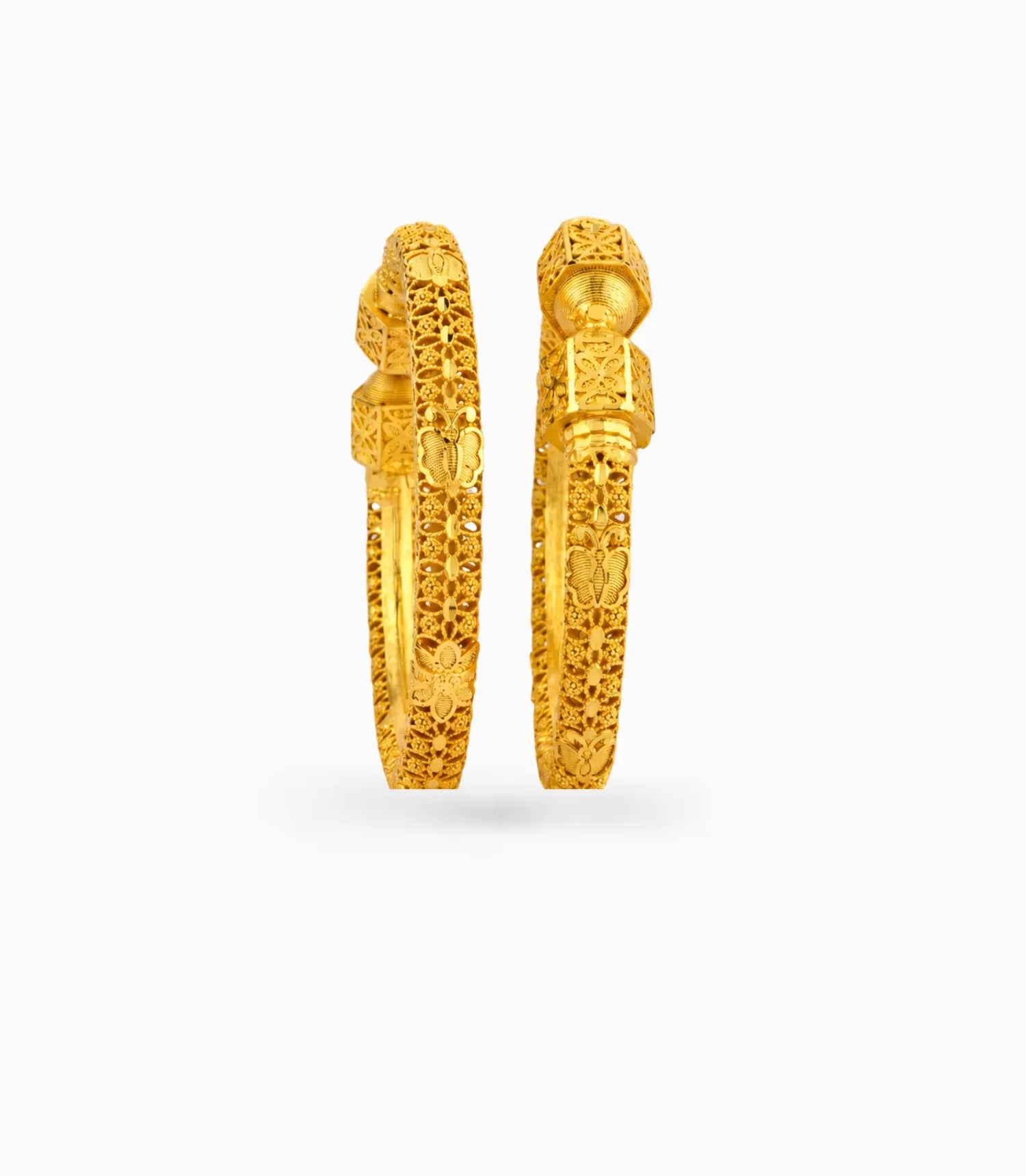 Gold Plated Wedding Hexa Filigree Kada