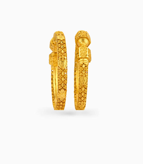 Gold Plated Wedding Hexa Filigree Kada