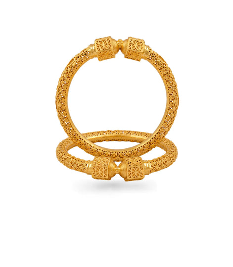 Gold Plated Wedding Hexa Filigree Kada