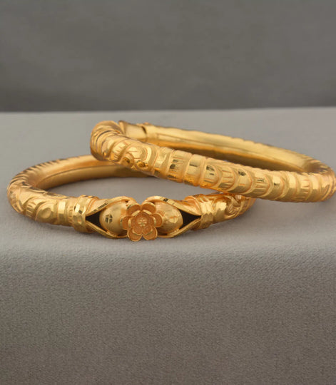 Gold Plated Wedding Blossom Heart Kada