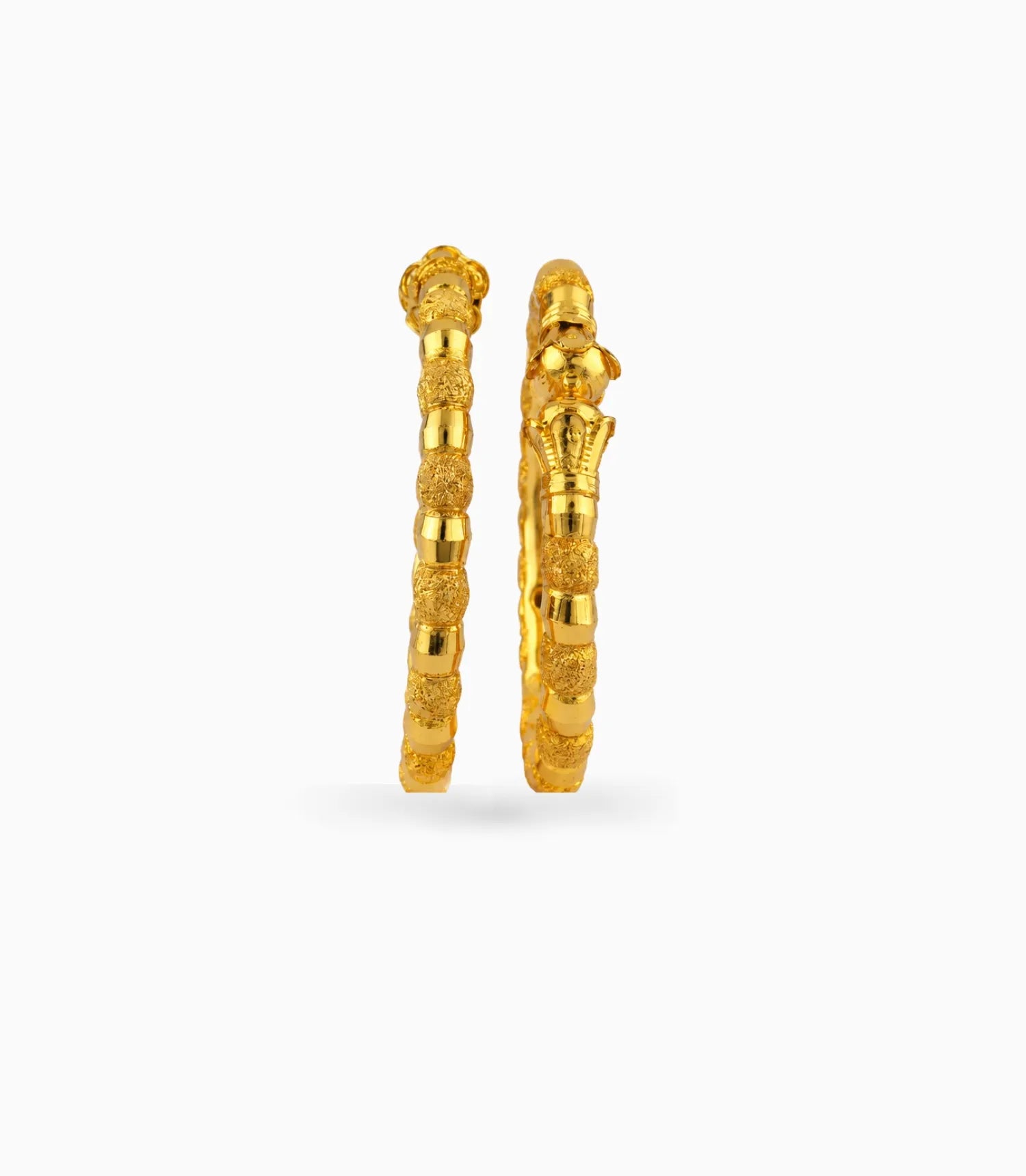 Gold Plated Wedding Ball & Floral Kada