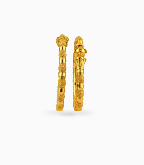 Gold Plated Wedding Ball & Floral Kada