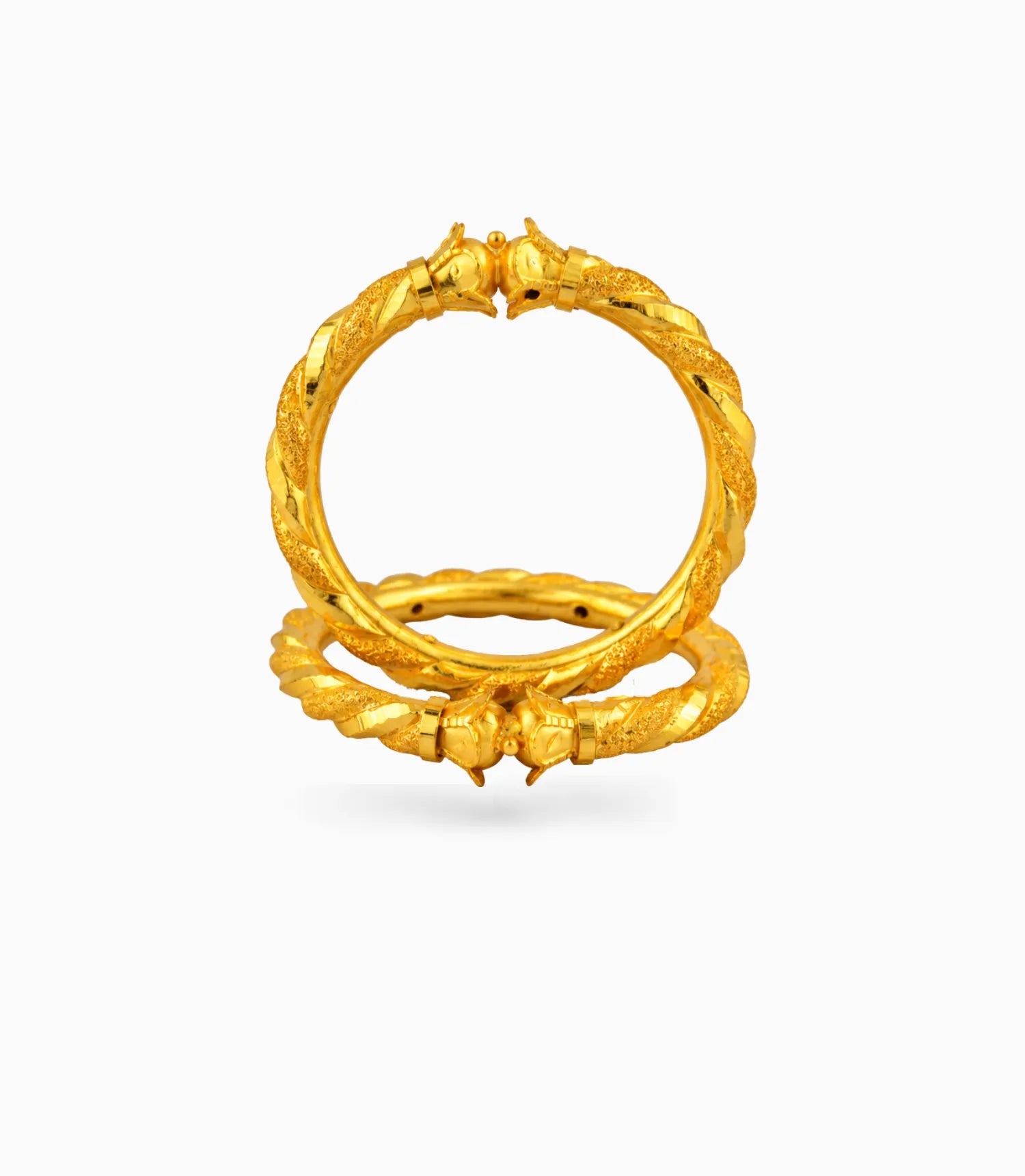 Gold Plated Wedding Twisted Rope Kada