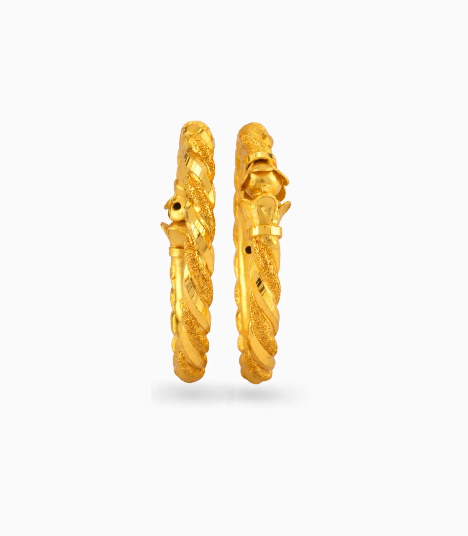 Gold Plated Wedding Twisted Rope Kada