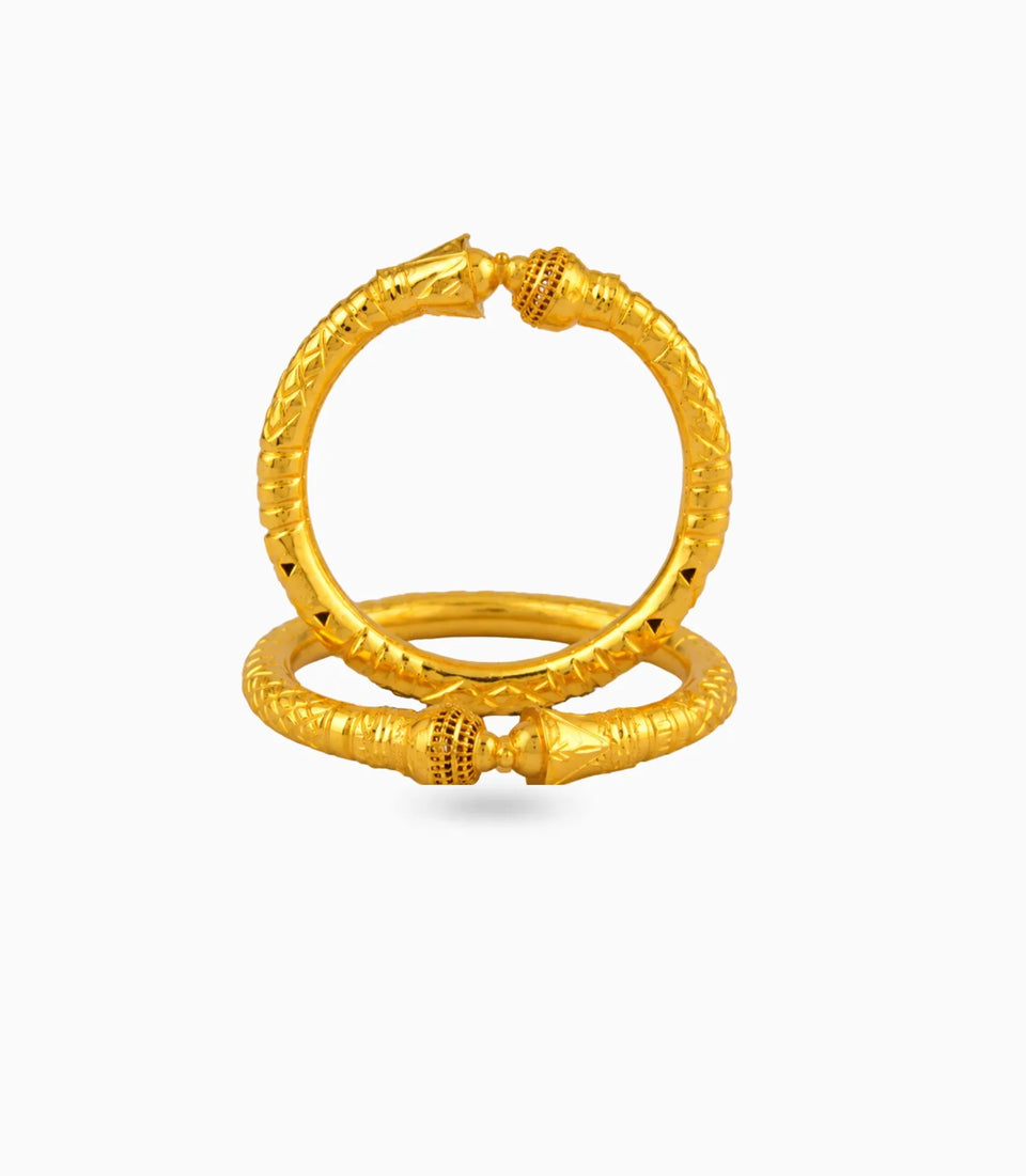Gold Plated Wedding Temple Dome Kada