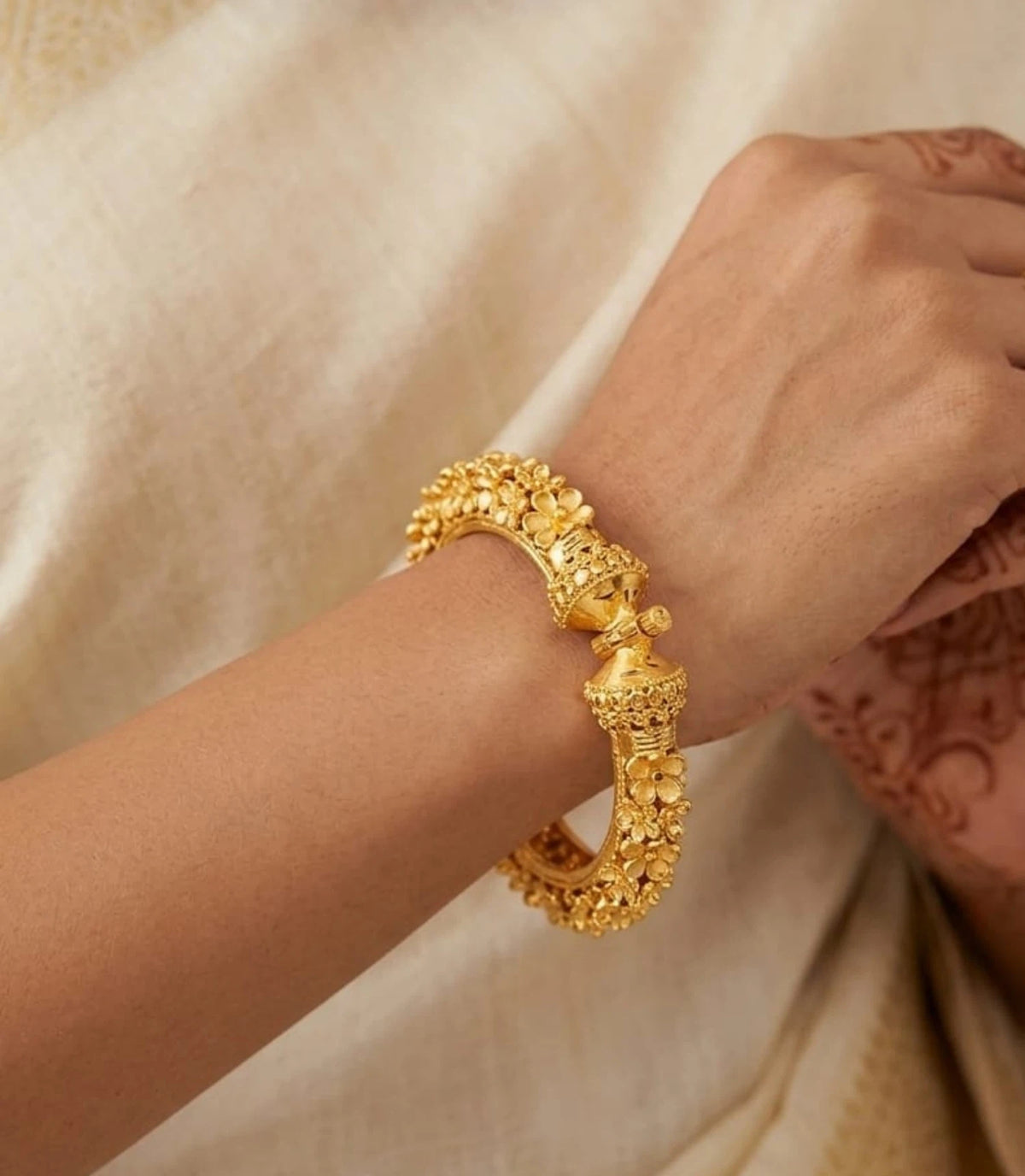 Gold Plated Wedding Blossom Kada