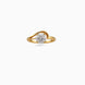 Gold Plated Festive AD Solitaire Finger Ring