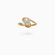 Gold Plated Office Wear Lite White AD Finger Ring