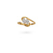 Gold Plated Office Wear Lite White AD Finger Ring