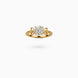 Gold Plated Festive White AD Finger Ring