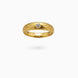 Gold Plated Textured Band AD Ring