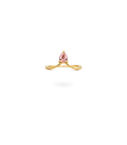 Gold Plated Everyday Pink AD Finger Ring
