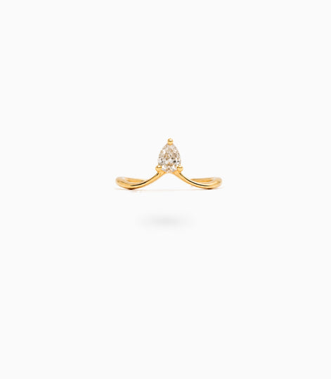 Gold Plated Everyday White AD Finger Ring