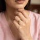 Gold Plated Aurelia Floral Crystal Adjustable Ring