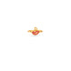 Gold Plated Festive Red Peacock Finger Ring