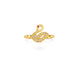 Gold Plated Festive White Peacock Finger Ring