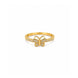 Gold Plated Butterfly Crystal AD Ring for Women