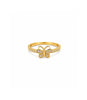 Gold Plated Butterfly Crystal AD Ring for Women