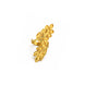 Gold Plated Adjustable Leaf Motif Finger Ring for Women