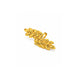 Gold Plated Adjustable Leaf Motif Finger Ring for Women