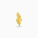 Gold Plated Adjustable Leaf Motif Finger Ring for Women