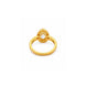 Gold Plated Pear-Cut White AD Finger Ring