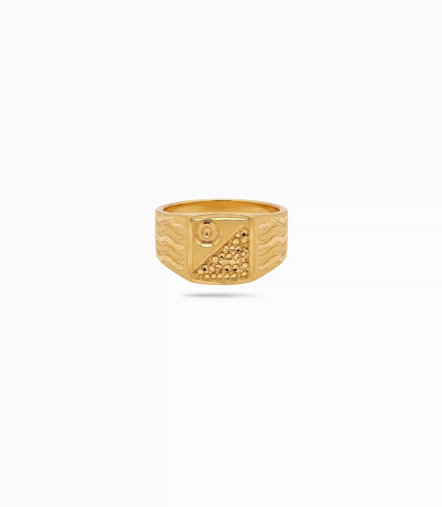 Gold Plated Bridal Square Finger Ring Men