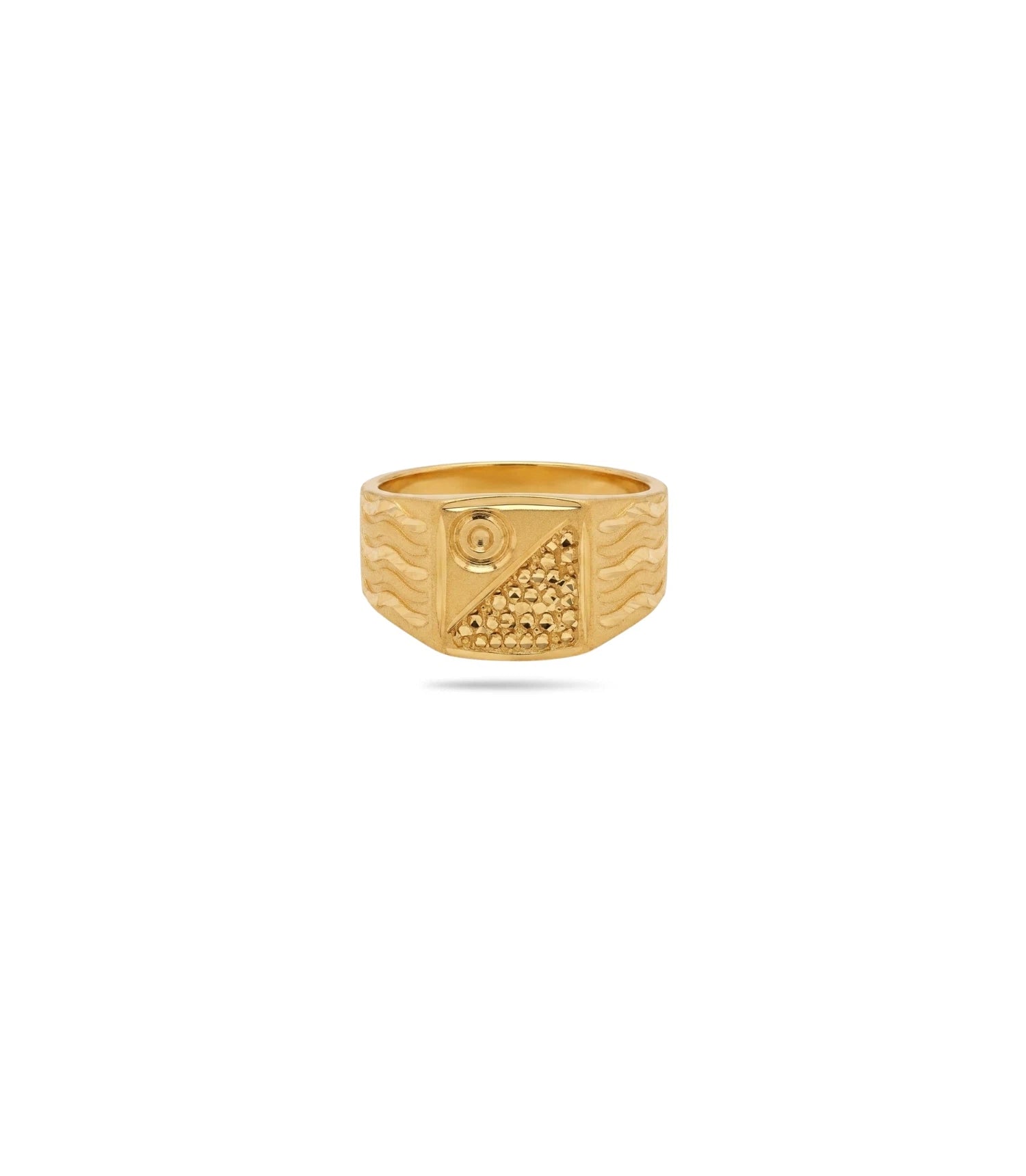 Gold Plated Bridal Square Finger Ring Men