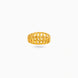 Gold Plated Textured Cage Style Finger Ring