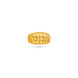 Gold Plated Textured Cage Style Finger Ring