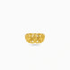 Gold Plated Textured Heart Pattern Finger Ring