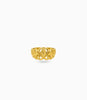 Gold Plated Textured Heart Pattern Finger Ring