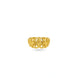 Gold Plated Textured Heart Pattern Finger Ring
